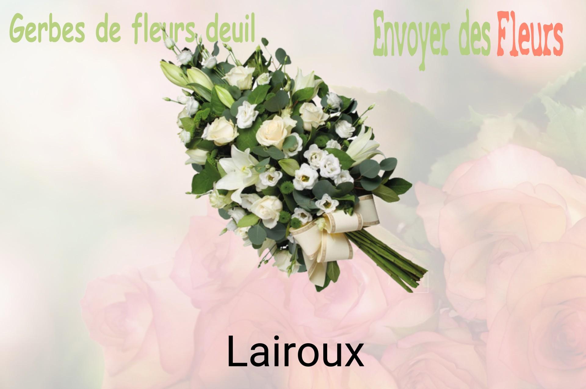 Gerbe de fleurs de deuil livrée à Lairoux